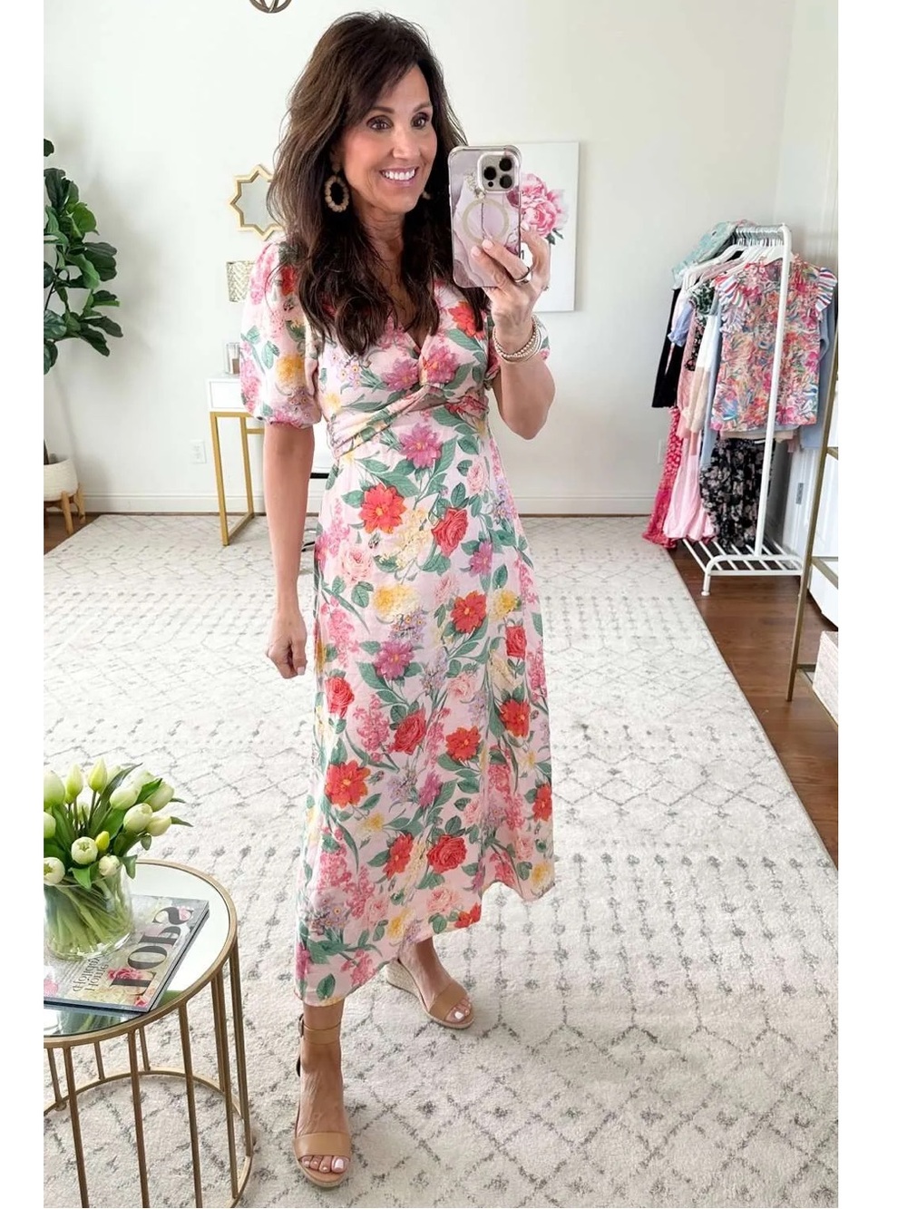 Old Navy Linen Blend Floral Maxi Dress – Size M - Picture 5 of 8